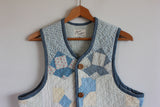 Quilted Vest made from Antique Quilts - Size Medium