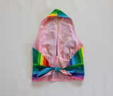 Halter Top Made from Vibrant Rainbow Striped Cotton. Size XS - Small