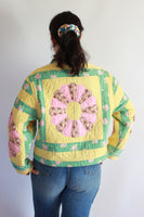 Quilt Jacket Made from a 1930s Hand Stitched Quilt - Size Medium