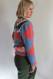 Flannel Shirt Jacket made from a Worn Vintage Camp Blanket. Size Small
